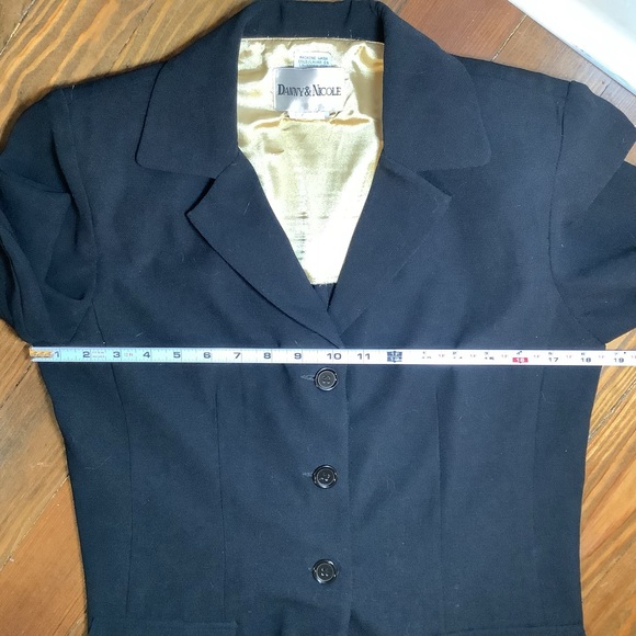 Vintage Danny & Nicole NY Women's Long Black Jacket and Dress XS - S 3 Button - Picture 13 of 16